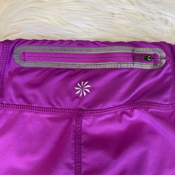 Athleta womens athletic running shorts size S Fuschia ready set go summer - Picture 13 of 16